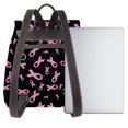 thumbnail image 3 of Gaeub Breast Cancer Awareness Print Women's Leather Backpack,Travel Laptop Backpack,Fashion Ladies Leather Backpack Bag for Travel,Leather Drawstring Daypack for Me, 3 of 4