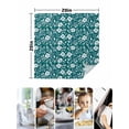 thumbnail image 5 of nqOlkjepod Green White Floral Cloth Napkins Set of 6 Reusable Dinner Napkins, Farmhouse Retro Botanical Leaves Cocktail Napkin Washable Table Napkins for Wedding/Holiday Party/Baby Shower 20"x20", 5 of 8