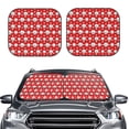 thumbnail image 2 of Daiia Cute Baseball 2PCS Car Windshield Sun Shade, Foldable Sun Shield for Car Front Window, Auto Sun Blocker Visor Protector Universal for Truck SUV Pickup-Medium, 2 of 7