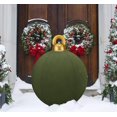 thumbnail image 3 of Adorno de bola inflable de terciopelo para Navidad, bola inflable gigante de 24 pulgadas, decoración navideña para exteriores para patio, árbol, La, 3 of 5