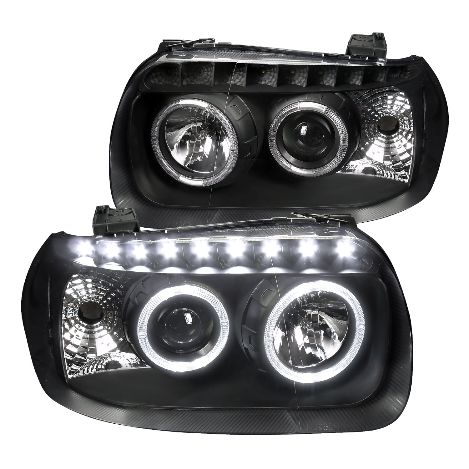 SpecD Tuning Dual Halo Projector SMD Led Headlights for 20022007 Ford Escape Head Light