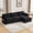 Black, variant on 103" Corduroy Sofas Couch, Contemporary Sofa with Modular Design, Modern Accent Couch for Indoor Spaces, Emerald