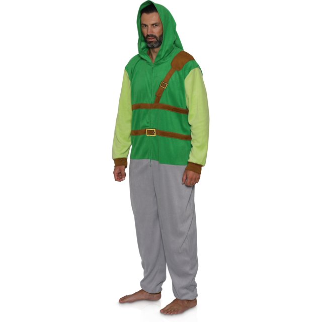 Nintendo Mens Union Suit Mario, Luigi, Zelda Pajama Costume, Zelda