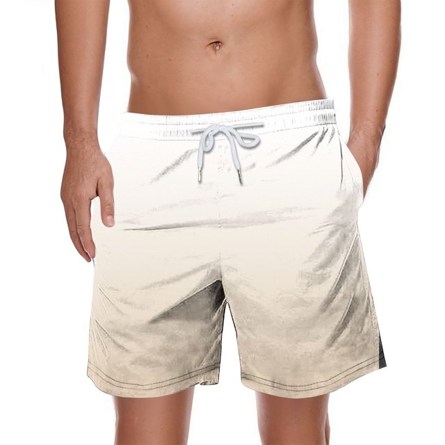 Mens Elástico Pantalones Cortos Deportivos Pantalones de Playa con Cordón de Bolsillo, de Rodilla Impresa Casual para Primavera Verano Al Aire Libre Y Diario