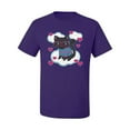 thumbnail image 2 of Wild Bobby, Cute Geek Smart Kitten Cat Wearing Glasses, Animal Lover, Men Graphic Tees, Purple, 5XL, 2 of 3