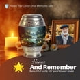 thumbnail image 5 of Yatskia Waterfall with Butterflies Decorative Large Funeral Urns for Human Ashes Adult Brother and Sister, Small Cremation Urn for Adult Ashes, (Monar 10 Inch and 3 Inch), 5 of 8