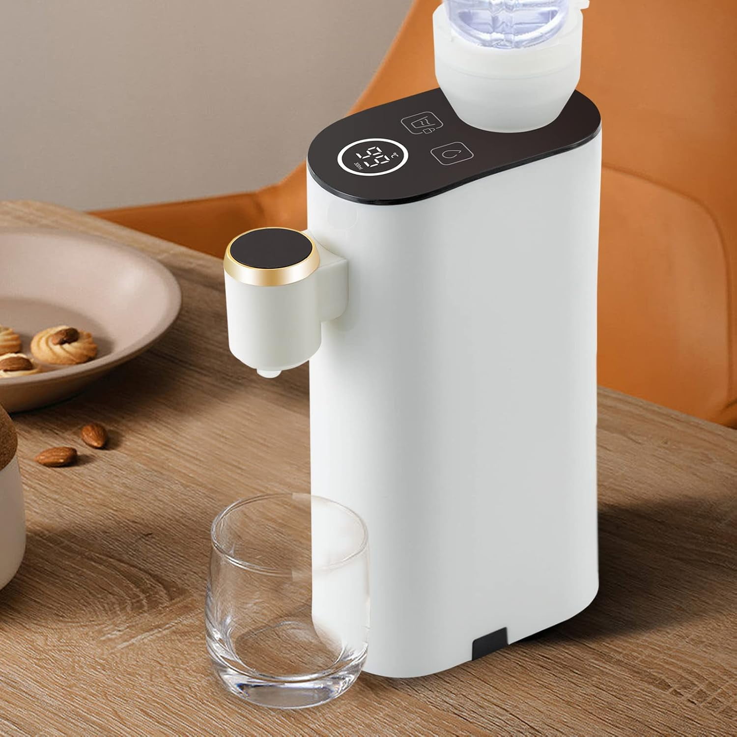 Instant Hot Water Dispenser, 5 Temperature Settings, Countertop Water Heater with LED Display for Home Office Dorm