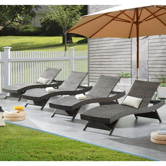 Reclining Single Chaise (Set of 4)