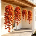 thumbnail image 4 of Leodye 1PCS Artificial Hanging Flowers, Realistic Faux Floral Wall Decor with Rattan for Indoor Home Scene Arrangement -29.52IN, 4 of 6