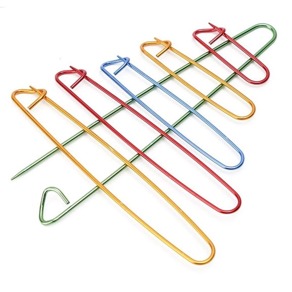 6 Pieces Knitting Stitches Holder Set Aluminum Yarn Stitches Holders Needle Markers Accessories for Knitting Notions