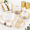 Clear Gold-175Pcs(25Guests), variant on 175clear Plates Disposable Party For 25 Guests