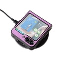 thumbnail image 5 of Case for Samsung Galaxy Z Flip 6, PU Vegan Leather Back & Hard PC Bumper Wireless Charging Shockpoof Protective Slim Anti-Scratch Phone Case for Samsung Galaxy Z Flip 6 - Purple, 5 of 13