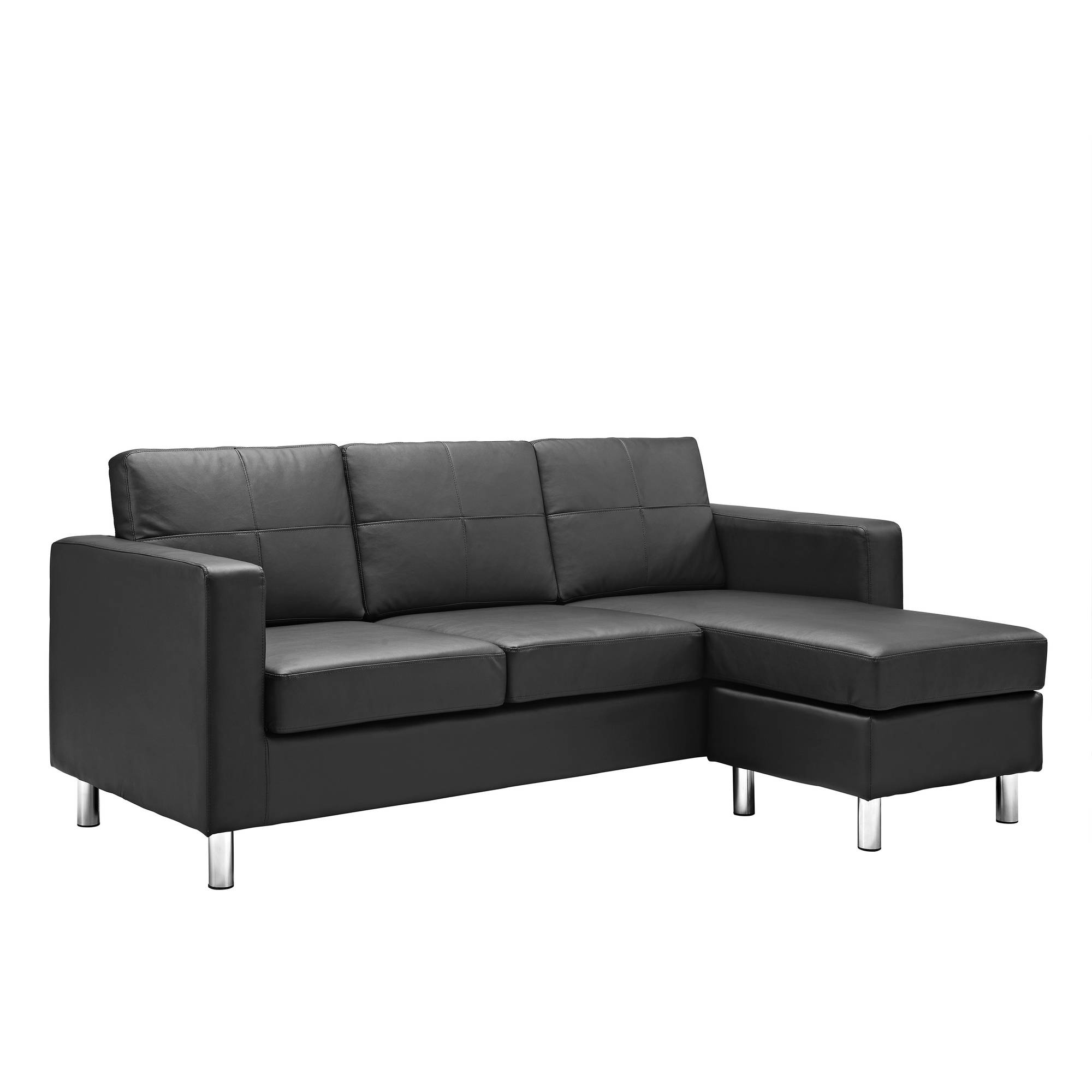 DHP Small Spaces Configurable Sectional Sofa, Multiple Colors - Black - image 2 of 6