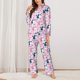 thumbnail image 2 of Fotbe Cartoon Poodle Dog Conjunto de Pijama de Manga Larga para Mujer con Estampado, Ropa de Dormir de 2 Piezas, Conjunto de Casa Suave y Cómodo con Bolsillos-Medium, 2 of 7