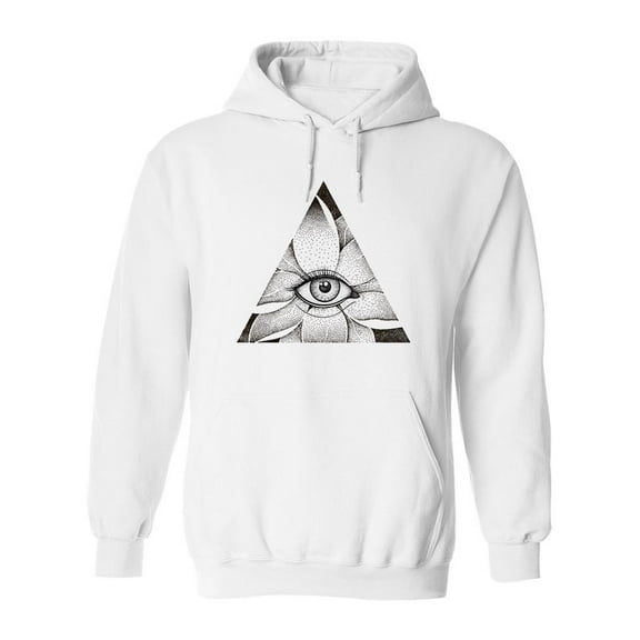 Eye Of Providence In Lotus  Hoodie Men -Image by Shutterstock, Male 5X-Large