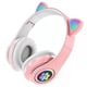 thumbnail image 2 of Injueey Auriculares con orejas de gato Auriculares inalámbricos Música Estéreo Auriculares con azules con micrófono Niños Hija fone Gamer Cables de audio/vídeo rosado, 2 of 6
