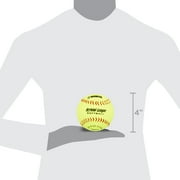 (4 Pack) Worth 12 Yellow Practice Slowpitch Softballs