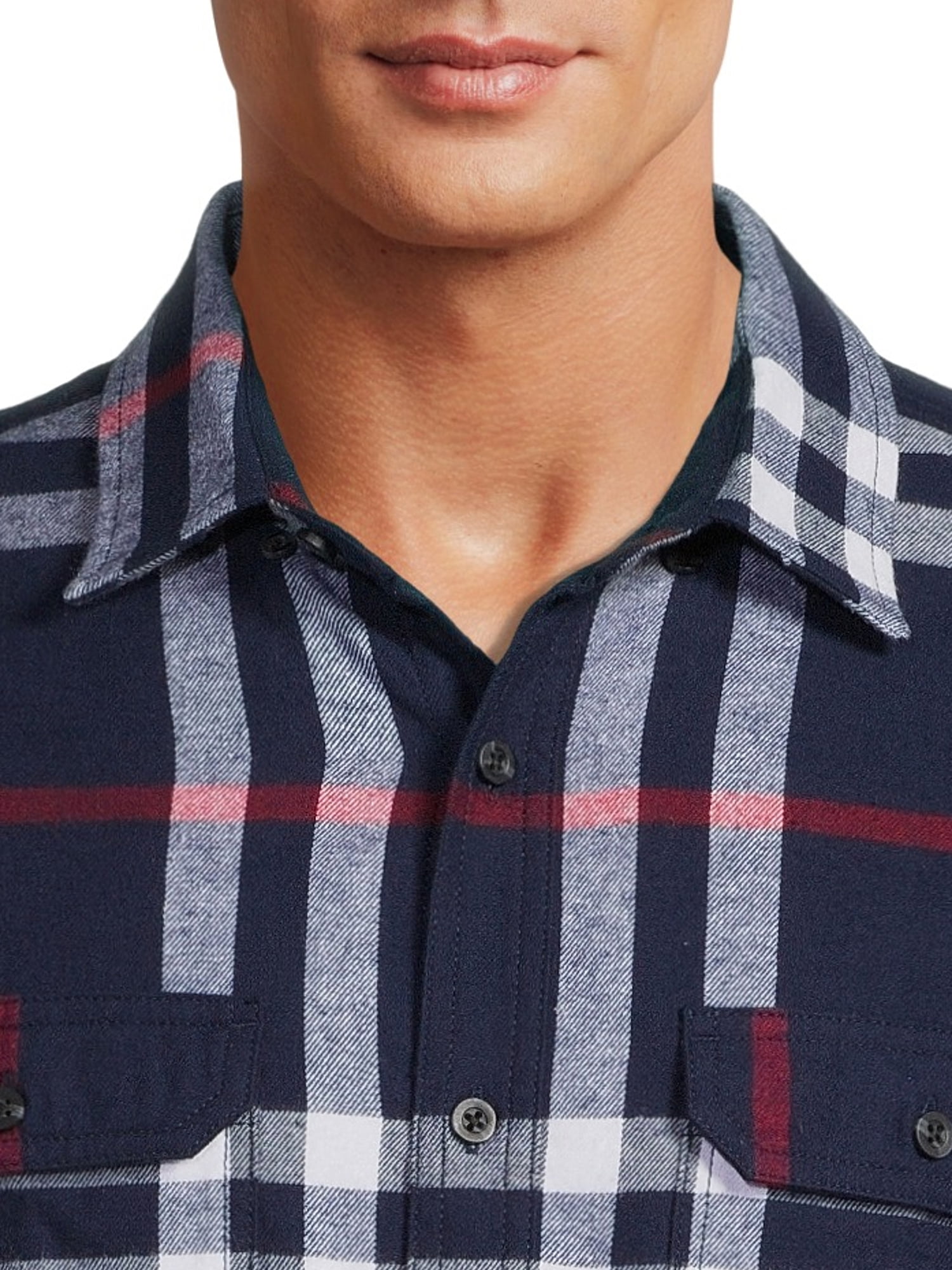 George Men's Long Sleeve Flannel Shirt