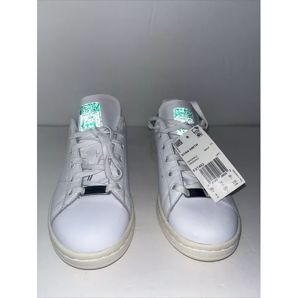 Adi-das Stan Smith w/ Swarovski Crystals White Green FX7482 Men’s Sz 3.5 Wmns 4