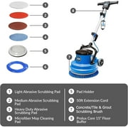 Prolux Core 15 in. Loaded Commercial Light Hand-Driven Floor Buffer Scrubber