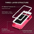 thumbnail image 3 of Petocase for Google Pixel 8 Case Shockproof Dust/Drop Proof 3-Layer Full Body Protection [Without Screen Protector] Rugged Heavy Duty Durable Phone Cover,Pink, 3 of 7