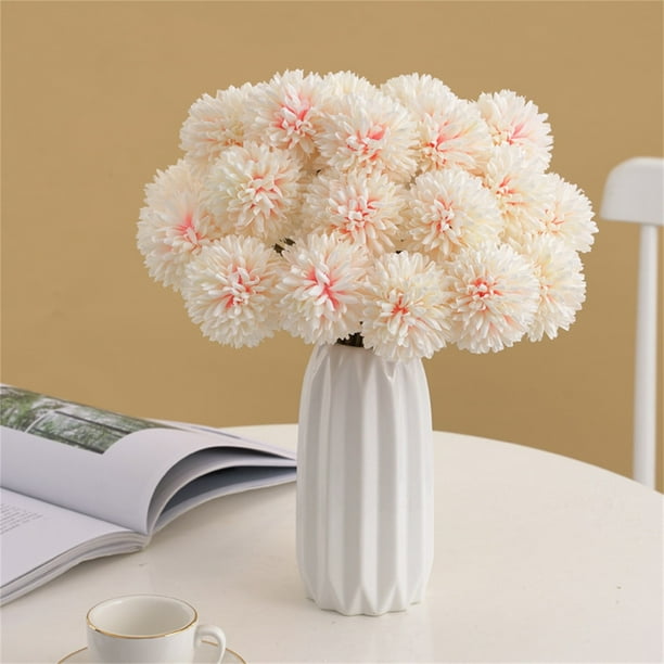 Decoración del hogar con crisantemos artificiales y flores artificiales individuales,arreglos florales de seda duraderos para bodas y decoración del hogar