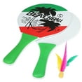 thumbnail image 4 of Fun Cricket Badminton Racket 5MM Badminton Racket Five Layers of High-grade Poplar Wood Beach Racket Sends One Ball For Both Indoor and Outdoor Green, 4 of 8