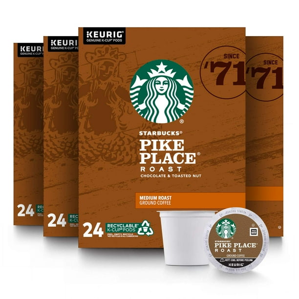 Starbucks Medium Roast KCup Coffee Pods — Pike Place Roast for Keurig