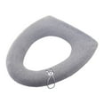 thumbnail image 2 of Soft Fleece Toilet Seat Cover Warmer, Reusable Washable Bathroom Seat Mat, Non-Slip Cushioned Toilet Lid Cover for Home Bathroom Comfort, Easy Installation Toilet Seat Protector for Adults, 2 of 6