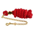 thumbnail image 1 of Solid Leading Rope with Chain Professional Snap for Livestock Accessories Handmade Equestrian Rein Halters Red 3.5m, 1 of 7