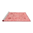 thumbnail image 2 of Ahgly Company Machine Washable Indoor Round Oriental Red Traditional Area Rugs, 4' Round, 2 of 4