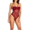 CosmoStyle by Cosmopolitan Women's and Women's Plus Strappy and Stretchy Lace Lingerie Bodysuit