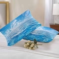 thumbnail image 3 of Outdoor Pillow Cover Ocean Summer Sunlight Set of 2 Waterproof Throw Pillowcases Blue Wave Seawater Decorative Patio Furniture Pillows for Couch Garden Indoor & Outdoor Use, 3 of 9