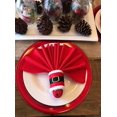 thumbnail image 4 of 4 piezas de soporte para anillos de servilleta navideños, diseño de cinturones de Papá Noel, decoración de mesa para cenas de fiesta, 4 of 4