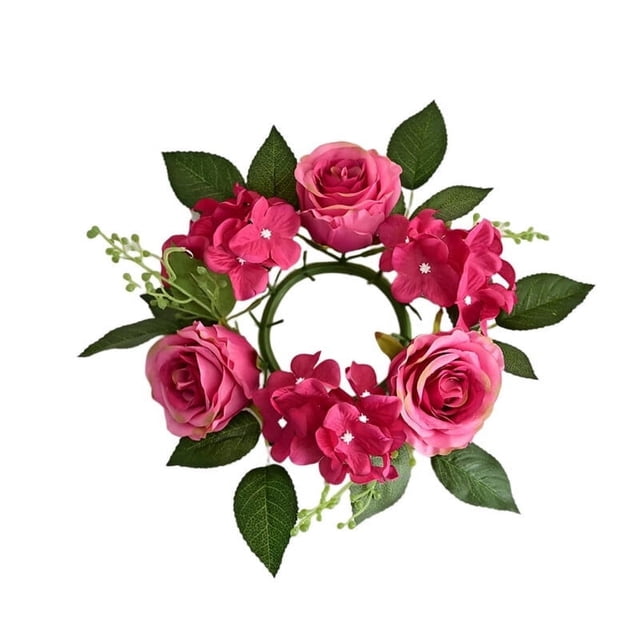 Simulation Garland Simulation Rose Garland Realistic Non-fading Anti-fall Christmas Ornaments Table Candlestick Artificial Flower Rose Garland Dinner Table Decoration