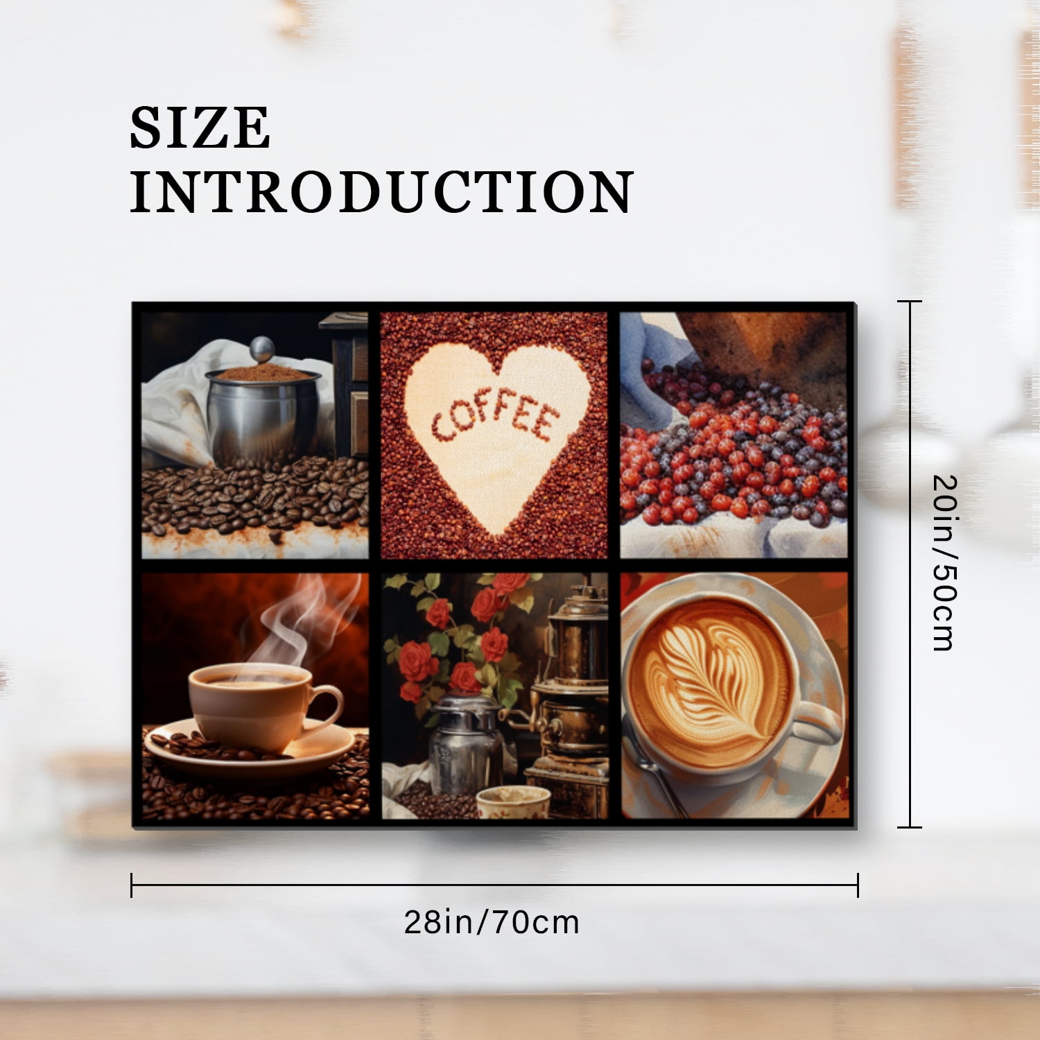 Square Burner Covers for Glass Electric Stove, Coffee Theme Pattern Stove Top Covers,Heat Scratch Resistant Decorative Protector Mat for Kitchen RV (28×20 Inch)