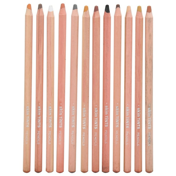 12 Professional Colored Pencils, Skin Tone Color Pencils Pastel Pencils