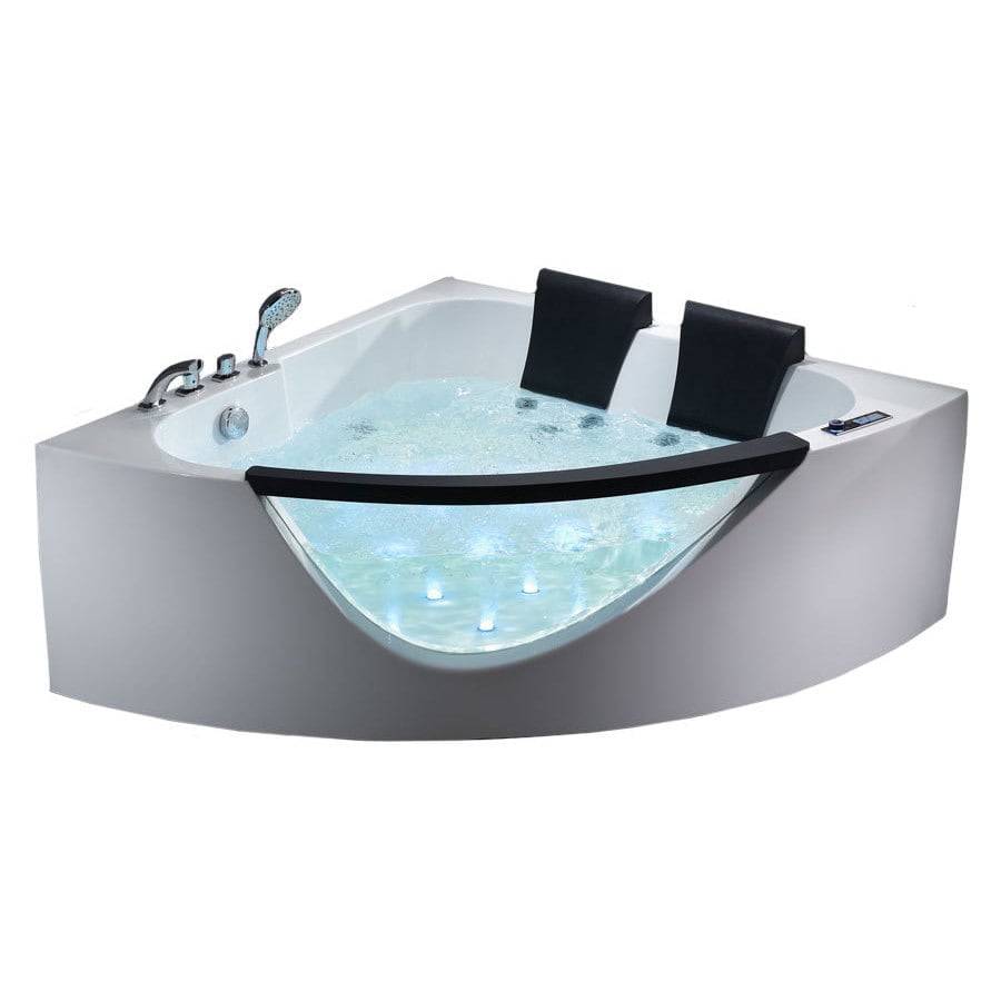 EAGO AM199HO 5' Rounded Clear Corner Whirlpool Bath Tub ...