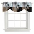 thumbnail image 2 of Daisy Tie Up Valances Curtain, Adjustable Kitchen Black White Buffalo Check Leopard Black Sky Blue Valances for Windows Decor, Rod Pocket Short Curtains Set for Bedroom/Bathroom, 60"x18", 2 of 9