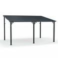 thumbnail image 2 of 10' x 14' Outdoor Wall Mounted Gazebo, Heavy Duty Hard Top Metal Pergola with Roof, Lean to Gazebos with Awnings for Patio, Backyard, Deck, 2 of 6