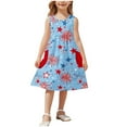 thumbnail image 3 of Jinhomg Girls Sleeveless Summer Dresses Fancy American Flag Graphic Midi Dress Casual Comfy Spaghetti Strap Cami Dresses Toddler Kids 4Th Of July Gifts Blue 12 Years, 3 of 8