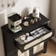thumbnail image 3 of U7 sideboard001 30-pulgada sideboard gabinete, mdf & pb, 2 doors 1 cajón, hollow design, negra wood grain, 3 of 6