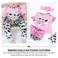 thumbnail image 5 of Hemoton 4pcs Reborn Baby Girl Dolls Clothes Girls Pink Outfits for 20"-22" Reborn Doll, 5 of 6