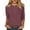 Wine, variant on CQONEPT Women's 3/4 Sleevee Shirts Henley Scoop Neck Tunic Tops Casual Solid Color Pullover Outdoor Trendy Blouse Navy M