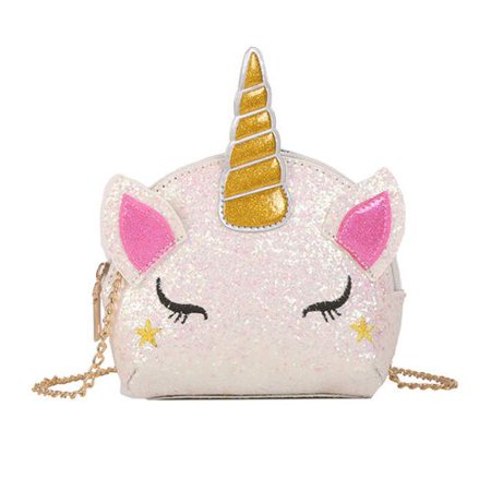 Pastel Rainbow Unicorn Crossbody Bag for Girls