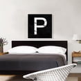 thumbnail image 2 of ARTCANVAS Classy Black White Marble Alphabet Letter P Canvas Art Print - Size: 26" x 26" (0.75" Deep), 2 of 9