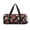 Red Rose Flower, variant on Rugby Style print Round Travel Duffel Bag is a foldable gym bag with an inner pocket, perfect for travel sports