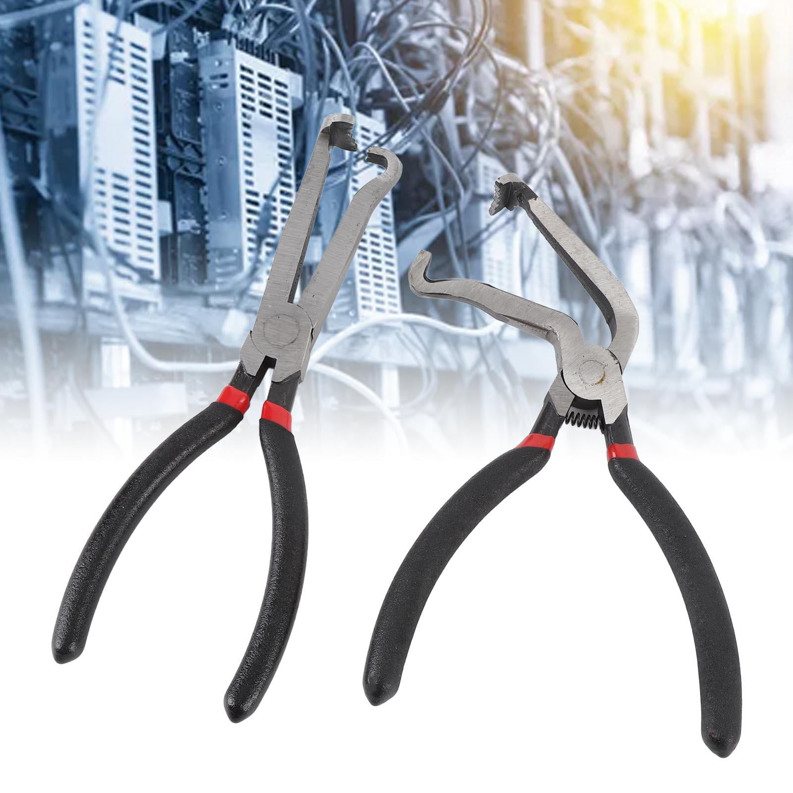 YAHHU 2‑Pack Electrical Disconnect Pliers – Straight & 60° Bend, High‑Heat Insulated Carbon Steel, Non‑Slip Grip, Ideal for Vehicle Wiring & Pipe Maintenance