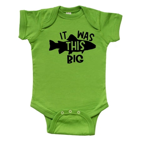 

Inktastic It Was This Big Fishing Humor Gift Baby Boy or Baby Girl Bodysuit