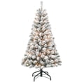 thumbnail image 1 of Árbol de Navidad Liguanow, 4 pies, preiluminado con nieve, flocado con luces, 1 of 7